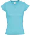 11388 Moon SOL'S Ladies Moon V Neck T-Shirt ATOLL BLUE colour image